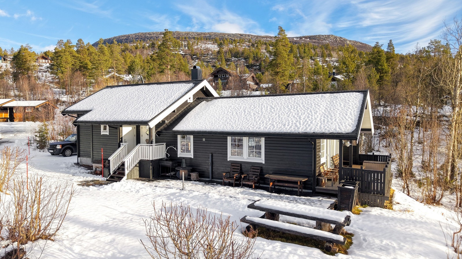 Fasade - hytten blei beiset i 2024 Galleribilde