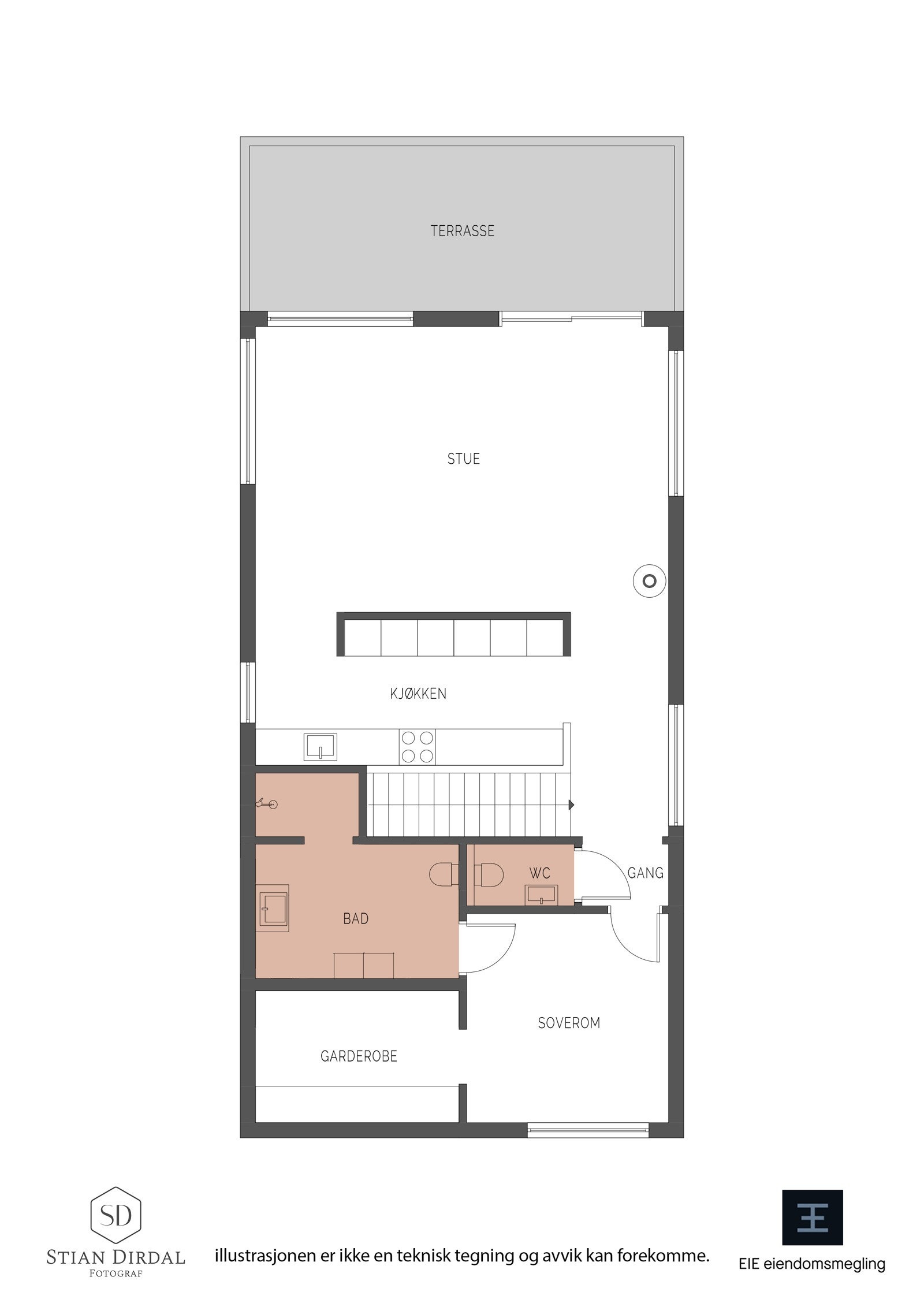 Plantegning 2. etasje Galleribilde