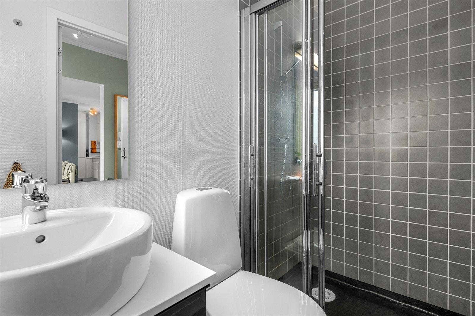 Baderommet er på 3 m². Galleribilde