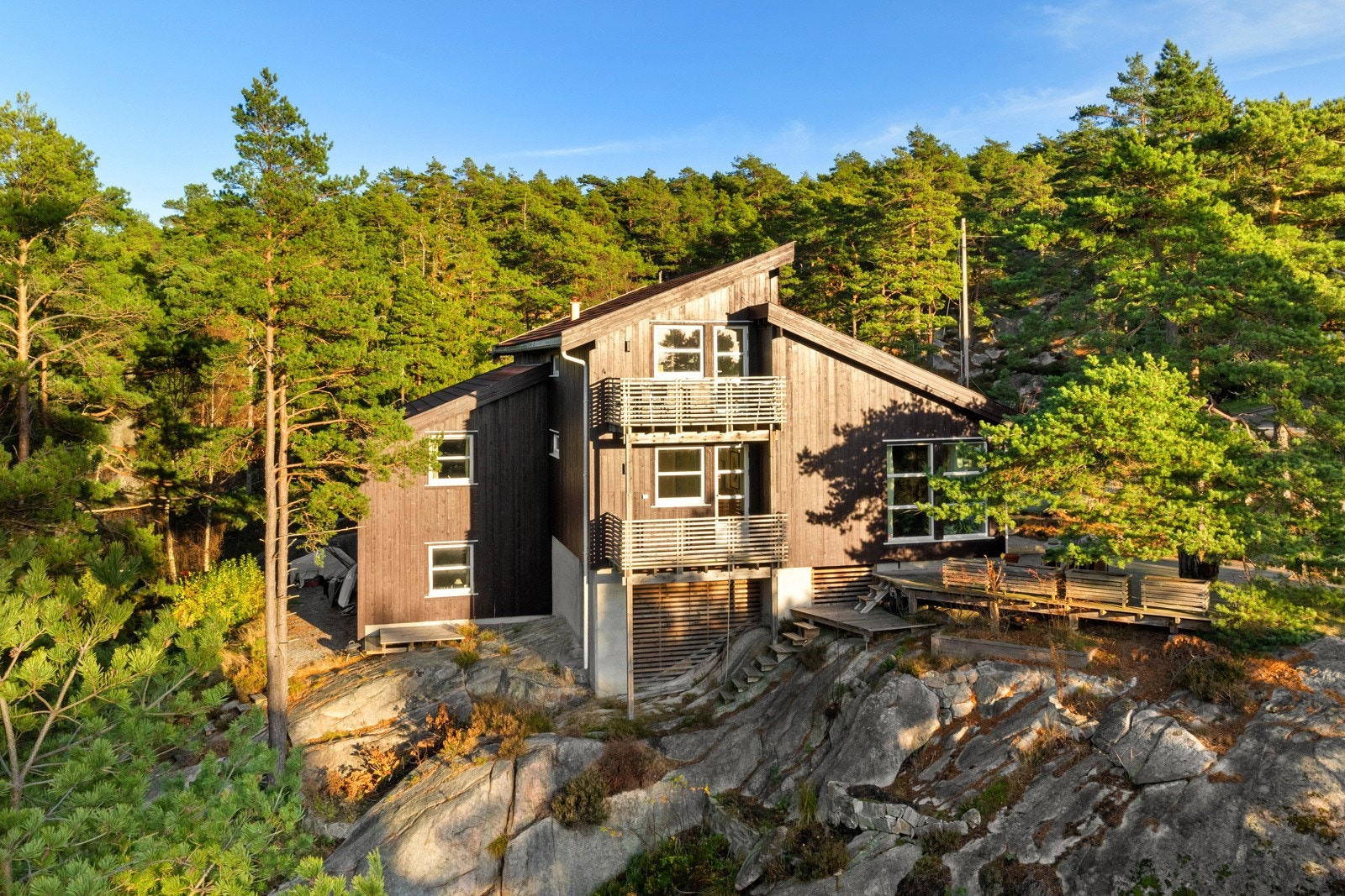 Boligen har en spennende og moderne fasade. Galleribilde