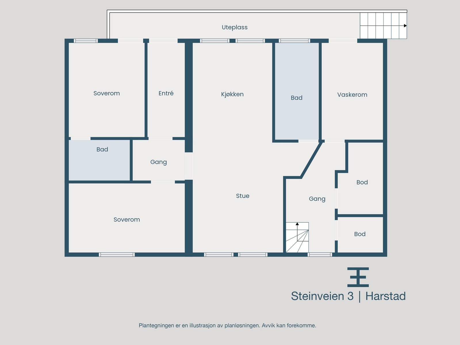 Plantegning kjelleretasje Galleribilde