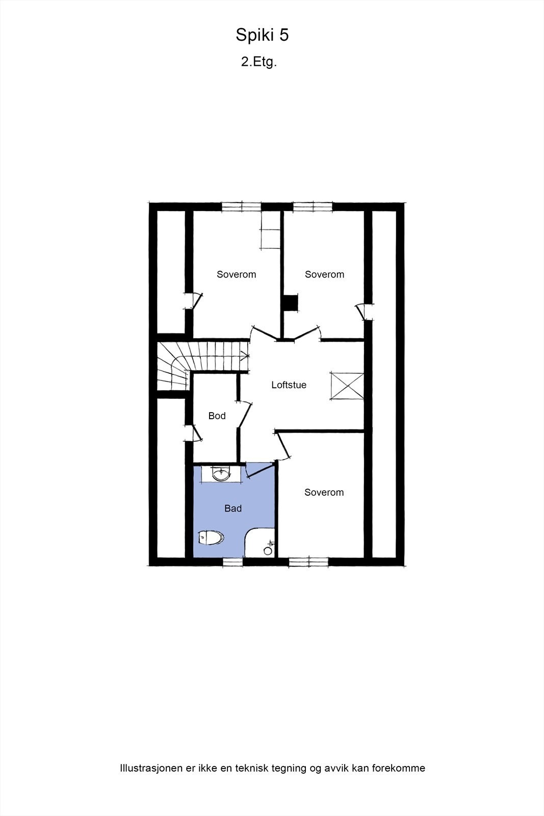 Plantegning av loftet. Galleribilde