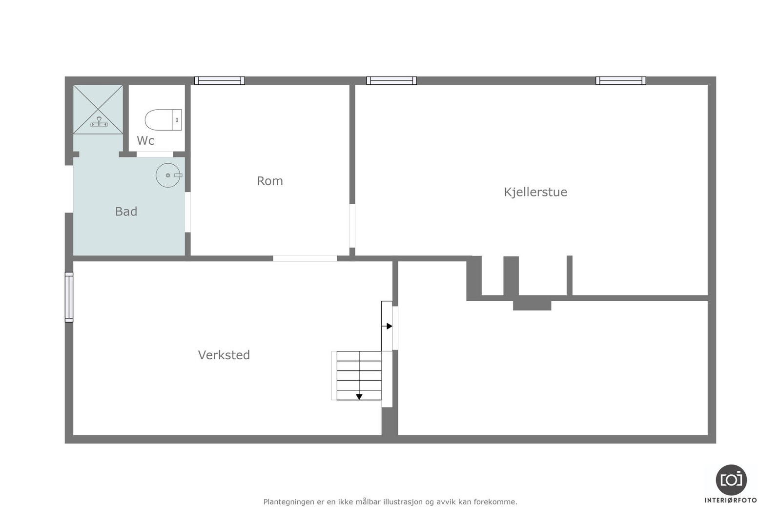 Plantegning kjeller Galleribilde