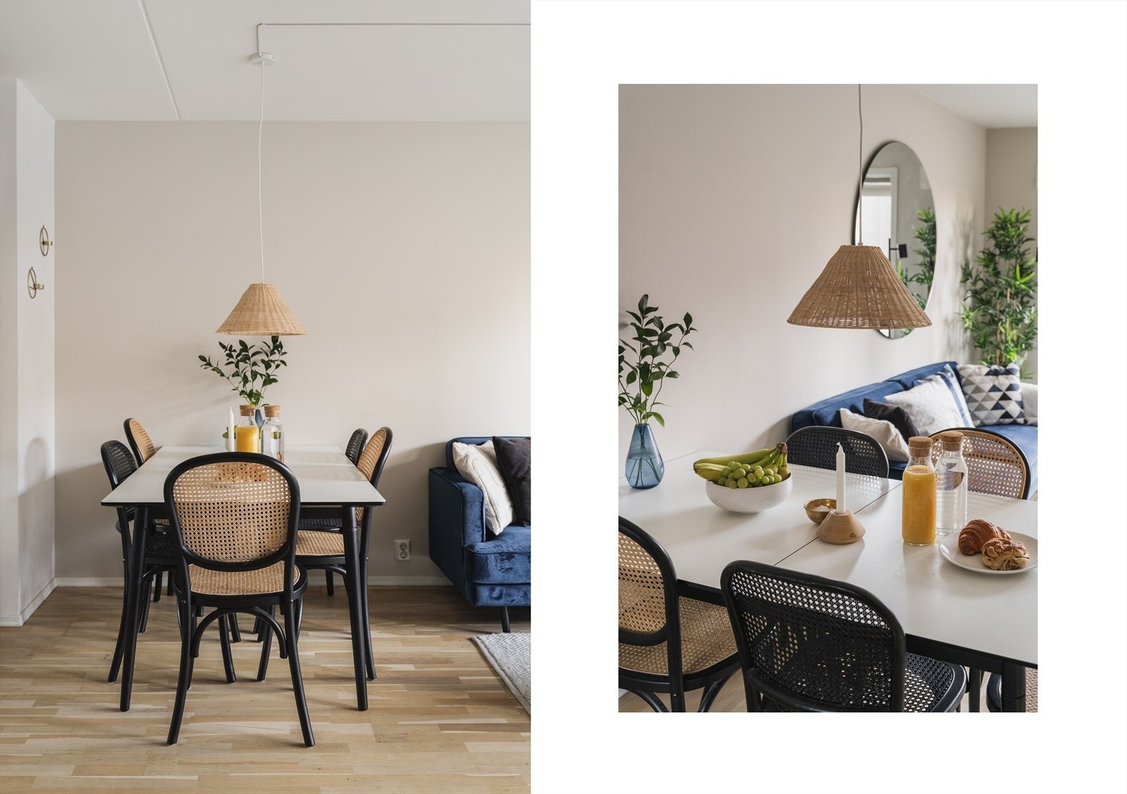 Det er god plass til stort spisebord i fin tilknytning til kjøkkenet Galleribilde