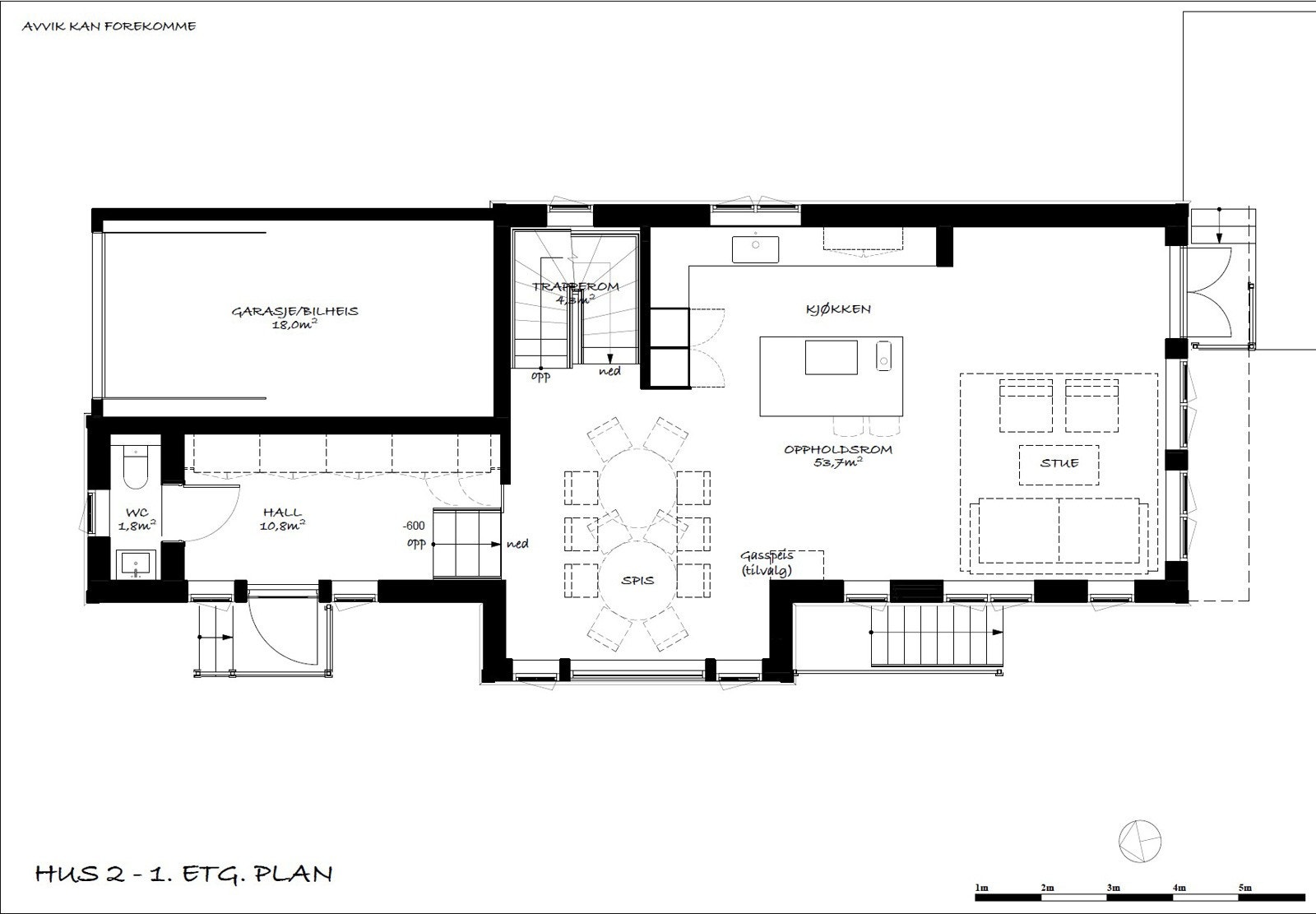 Plantegning 1. etasje Galleribilde