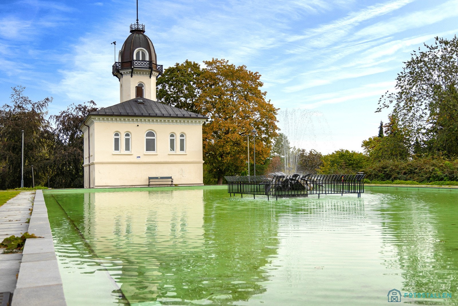 Flott fontene på toppen av St.Hanshaugenparken. Galleribilde