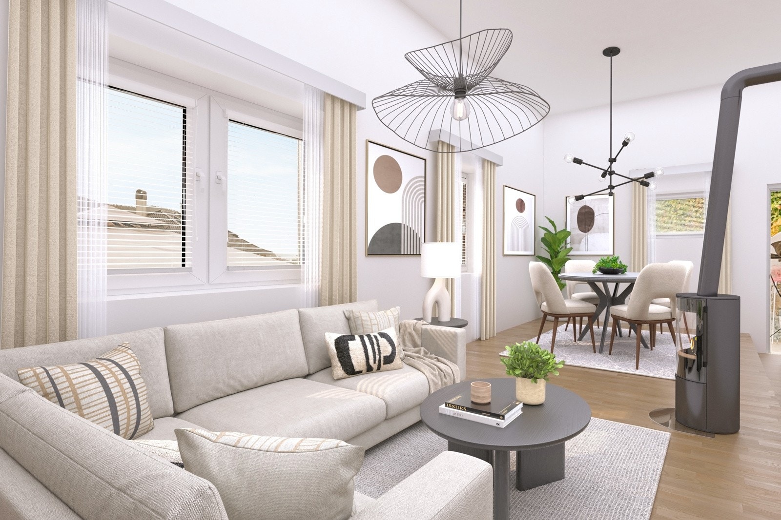 Bilde er manipulert og er bare en illustrasjon av forrige bilde. Kjellerrommet er ikke godkjent som rom for varig opphold og må i så tilfelle søkes om til Bergen kommune for bruksendring. Galleribilde