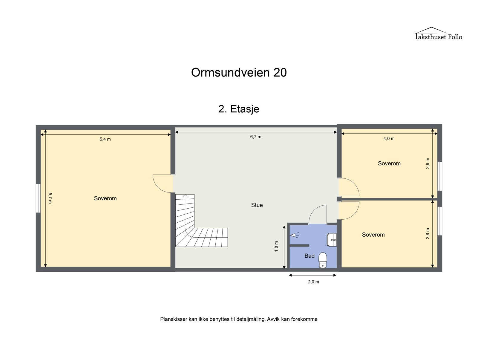 Plantegning - andre etasje Galleribilde