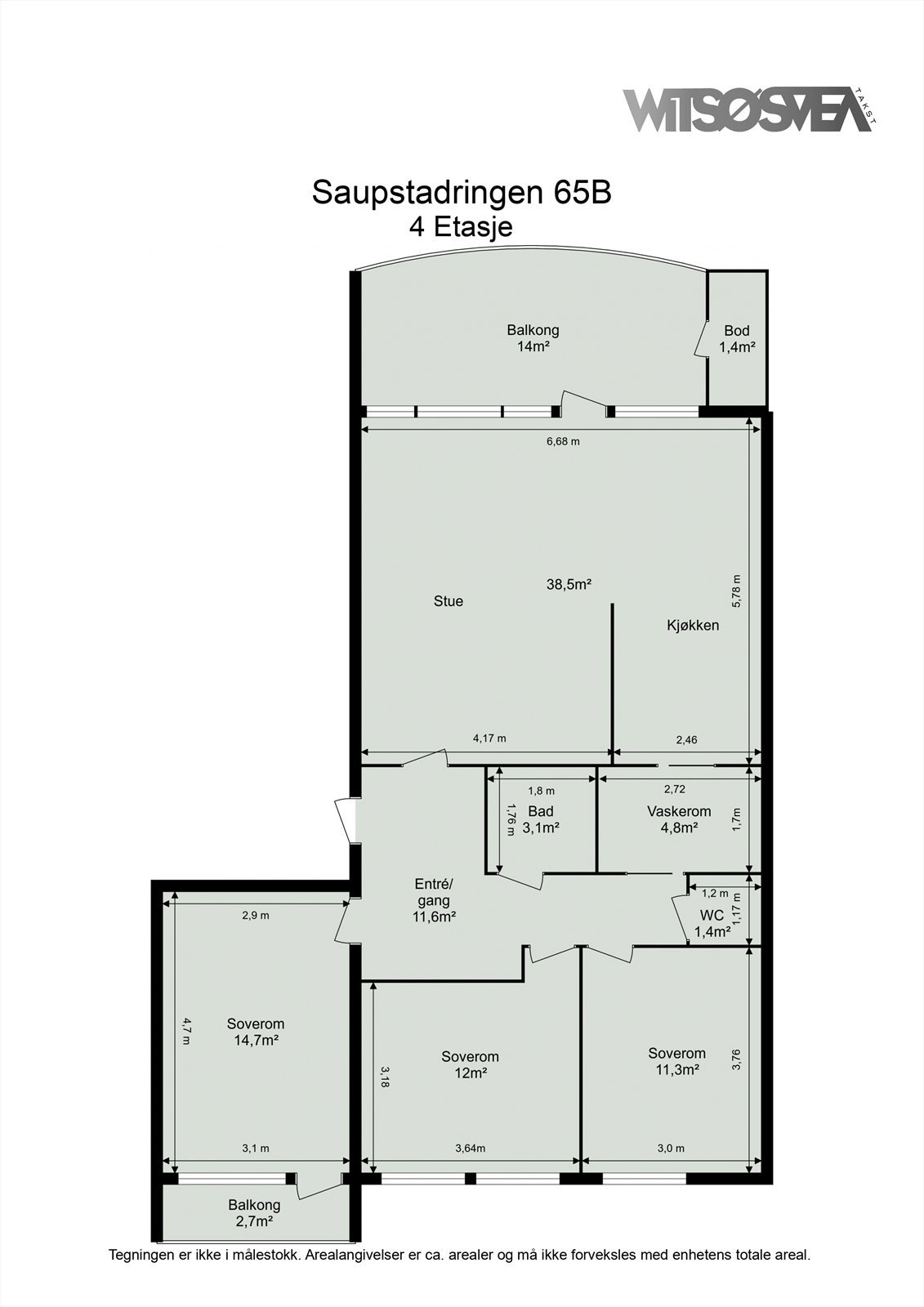 Planskisse 4. etasje. Galleribilde