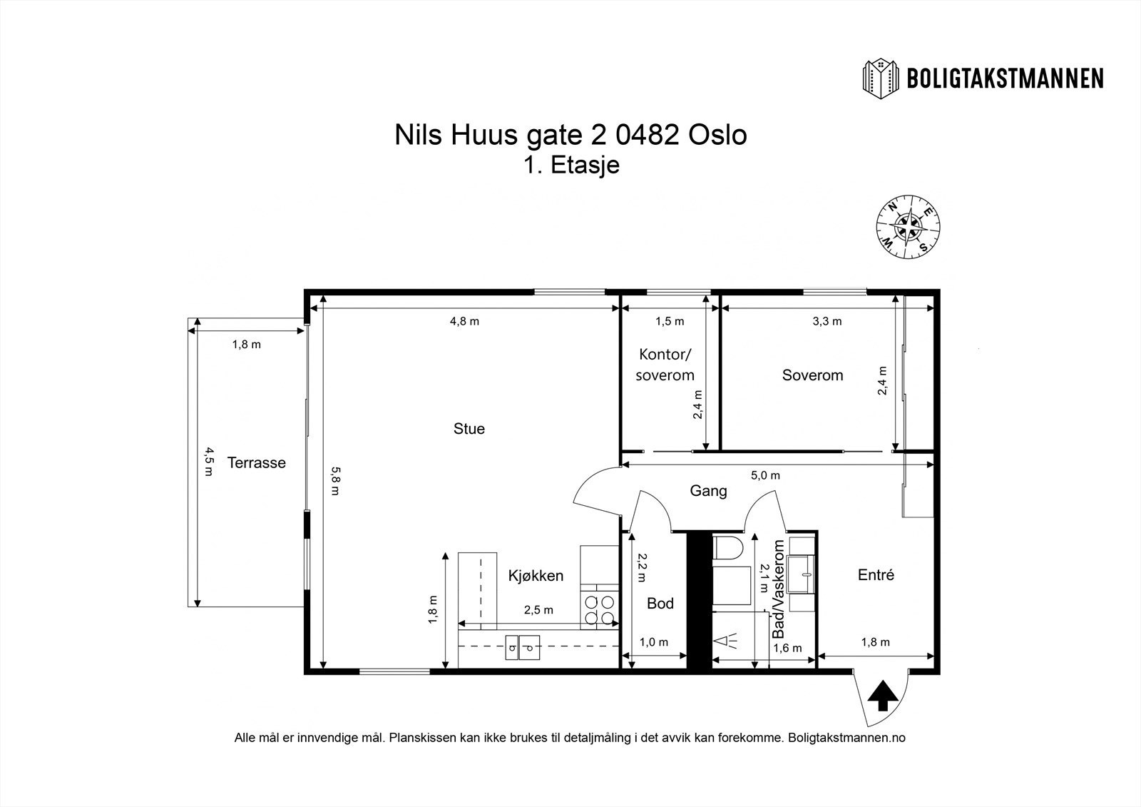 Plantegning til orientering. Galleribilde