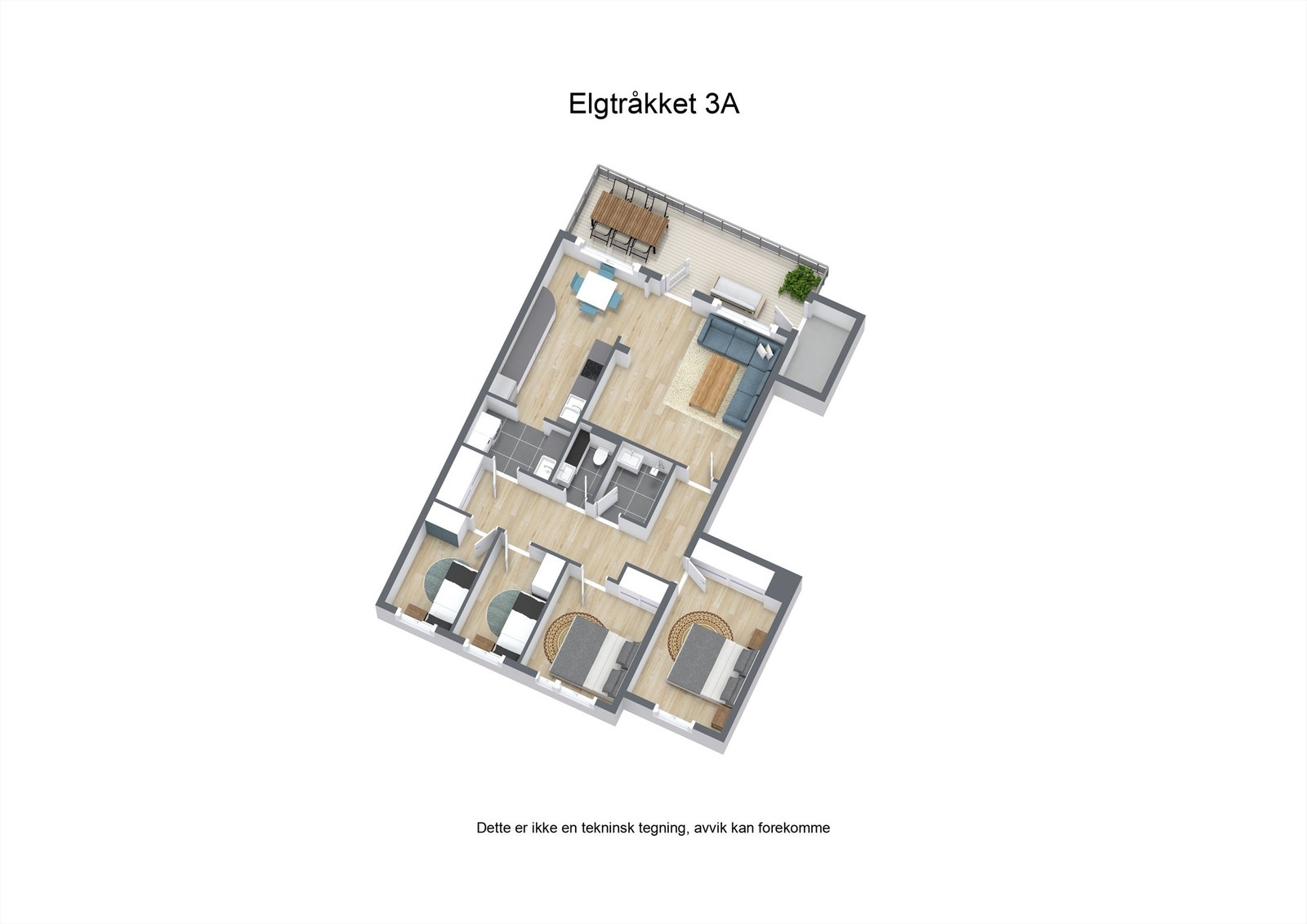 Opprinnelig godkjent planløsning 5-roms Galleribilde