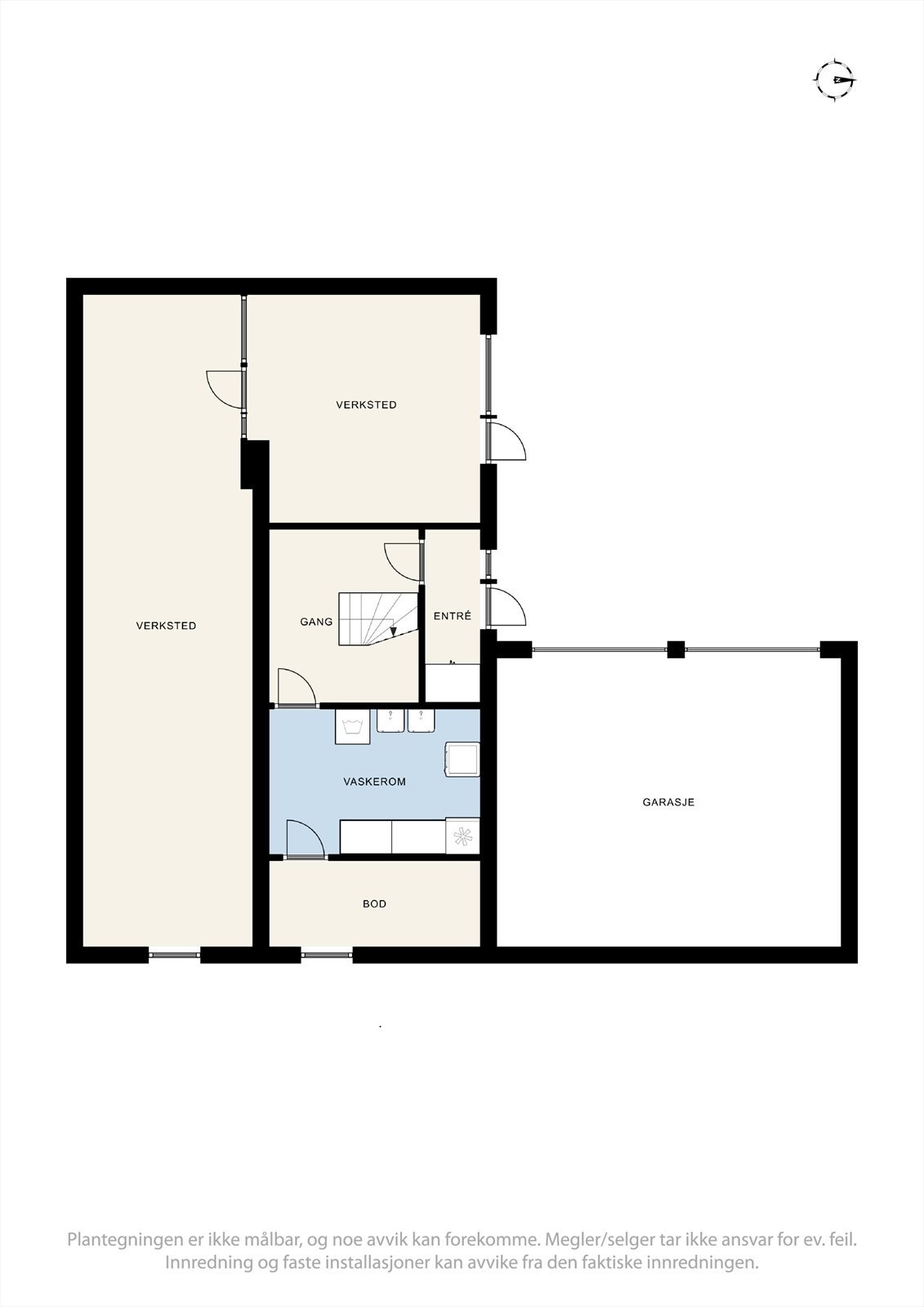 Plantegning underetasje. Galleribilde