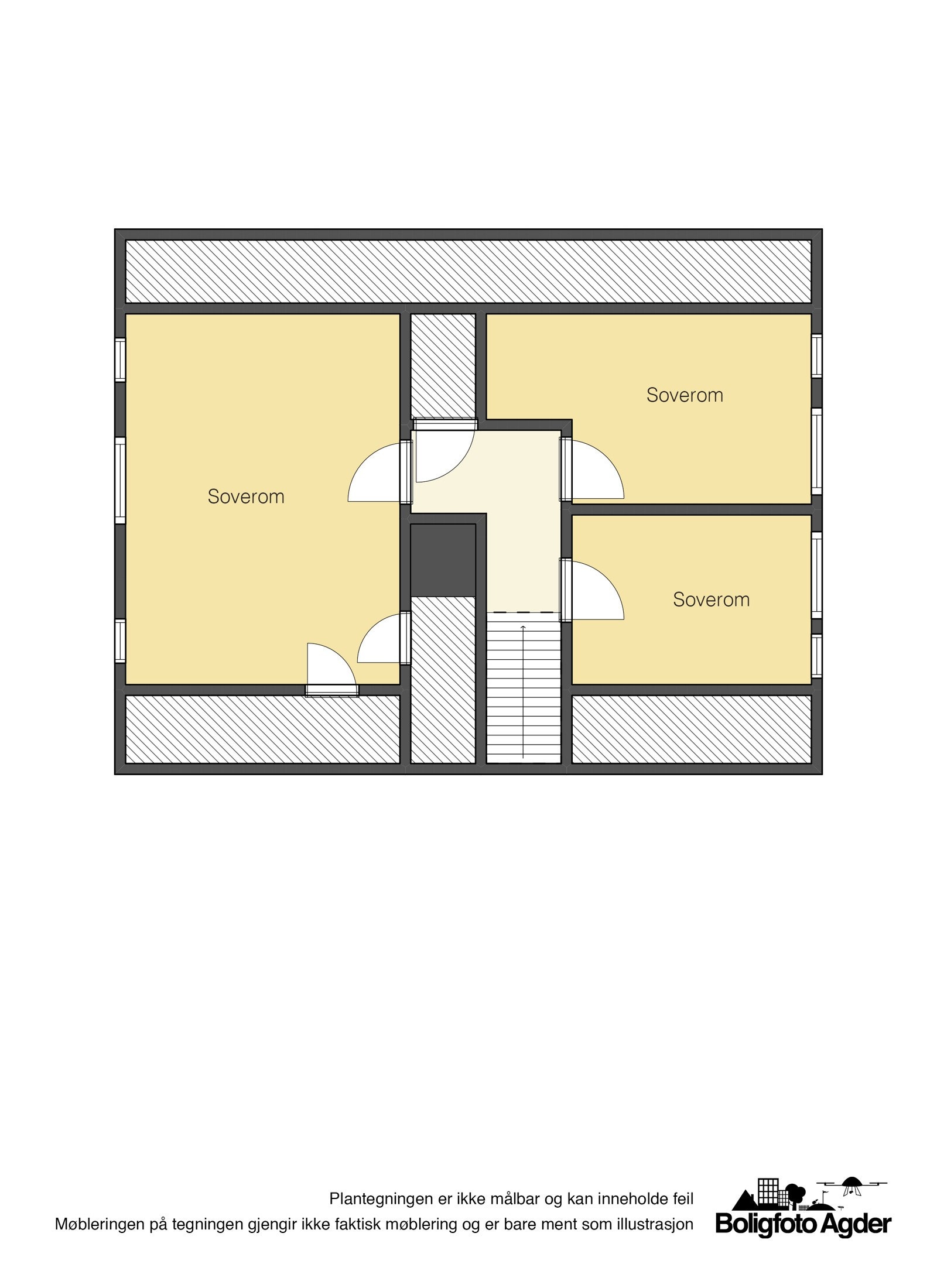 Planskisse - loftsetasje Galleribilde