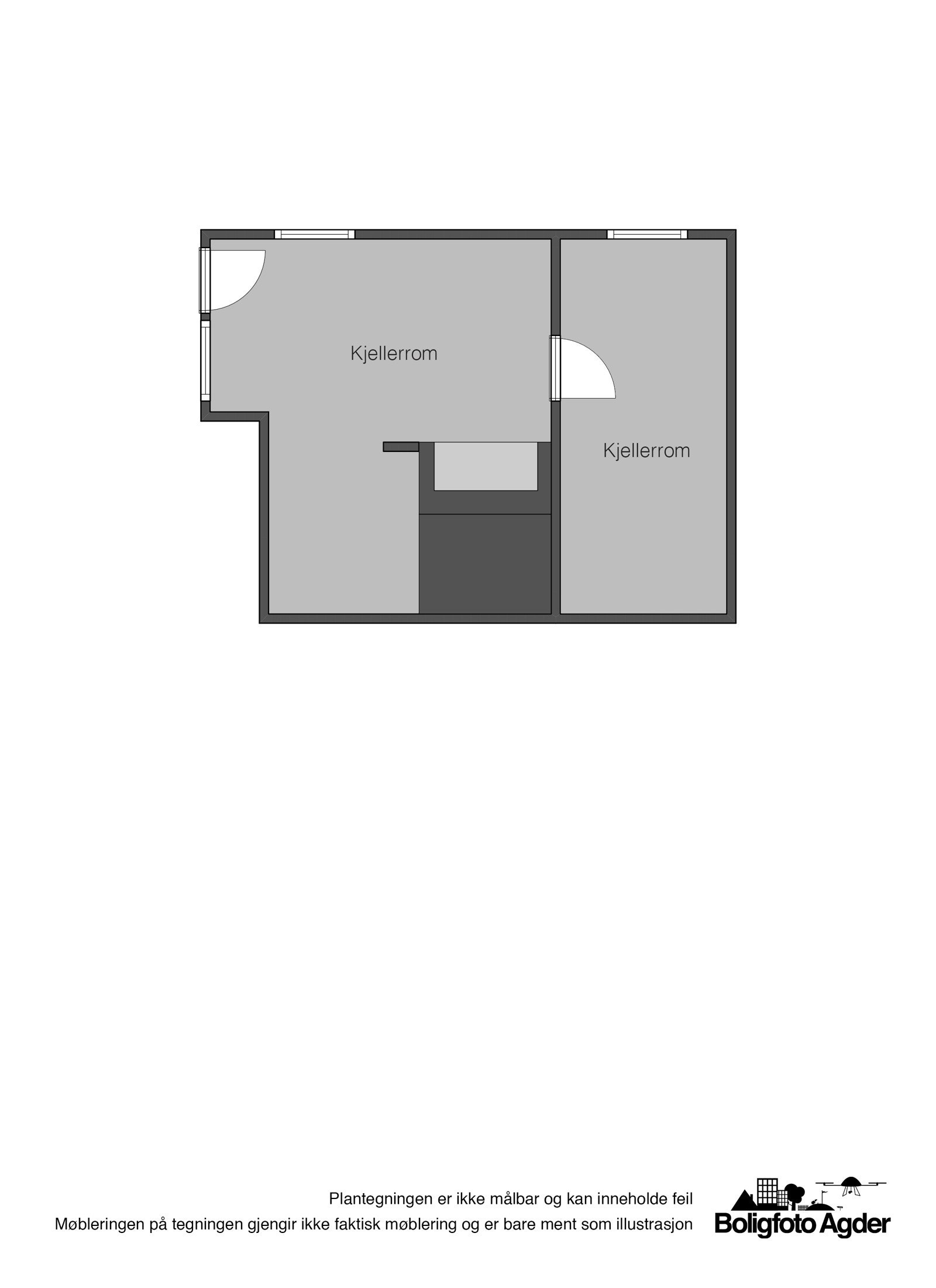 Planskisse - kjeller (ikke målbart areal) Galleribilde