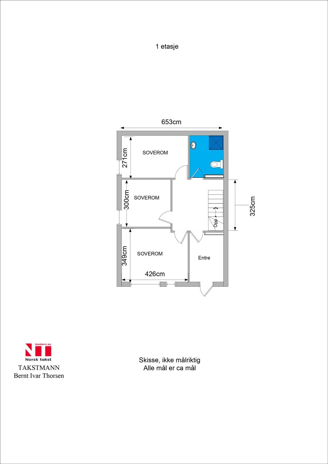 Plan 1: Sove og velvære - en avdeling med flere soverom og en moderne dusj for restitusjon og avslapning, naturlig adskilt fra sosiale soner. Galleribilde