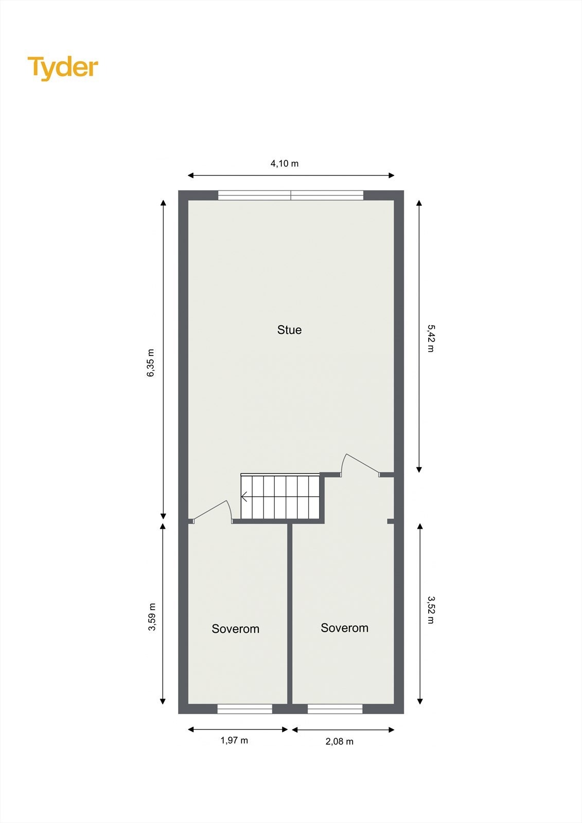Oppmålt plantegning for 2. Etasje Galleribilde
