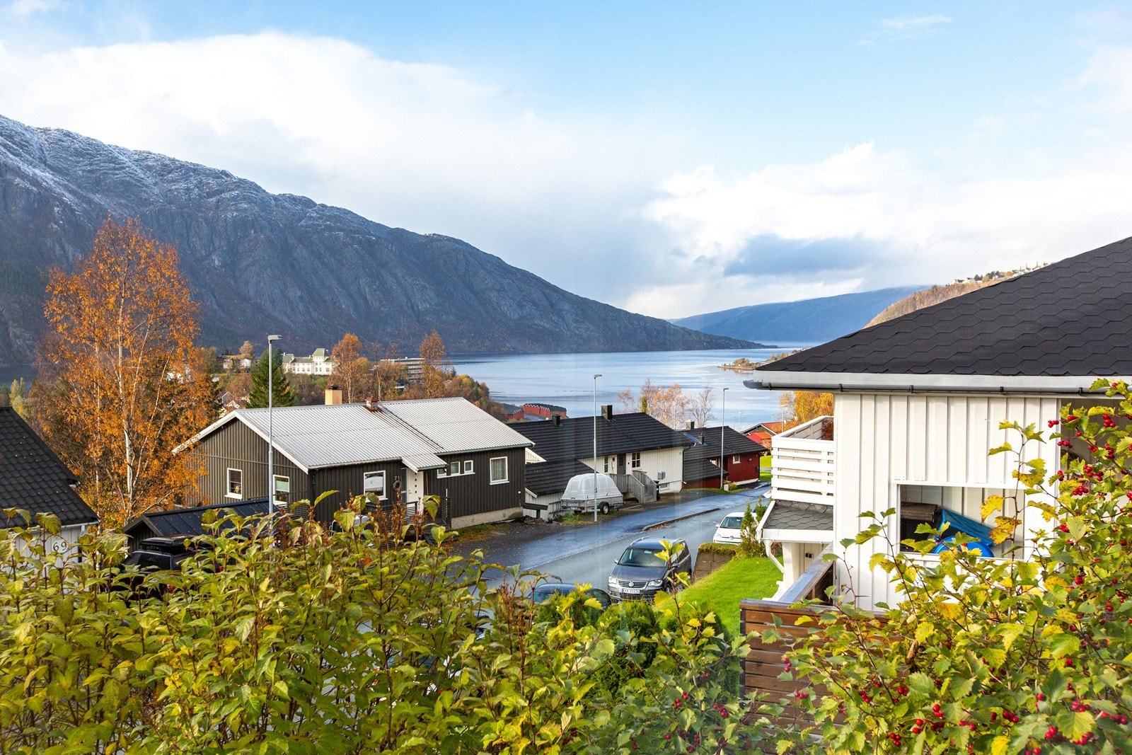 Utsikten går helt ut Vefsnfjorden Galleribilde