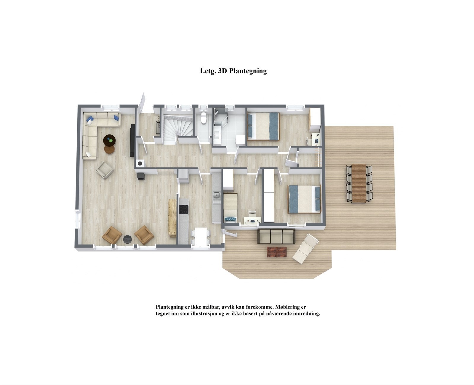 Hovedetasje - 3D Floor Plan.jpg Galleribilde
