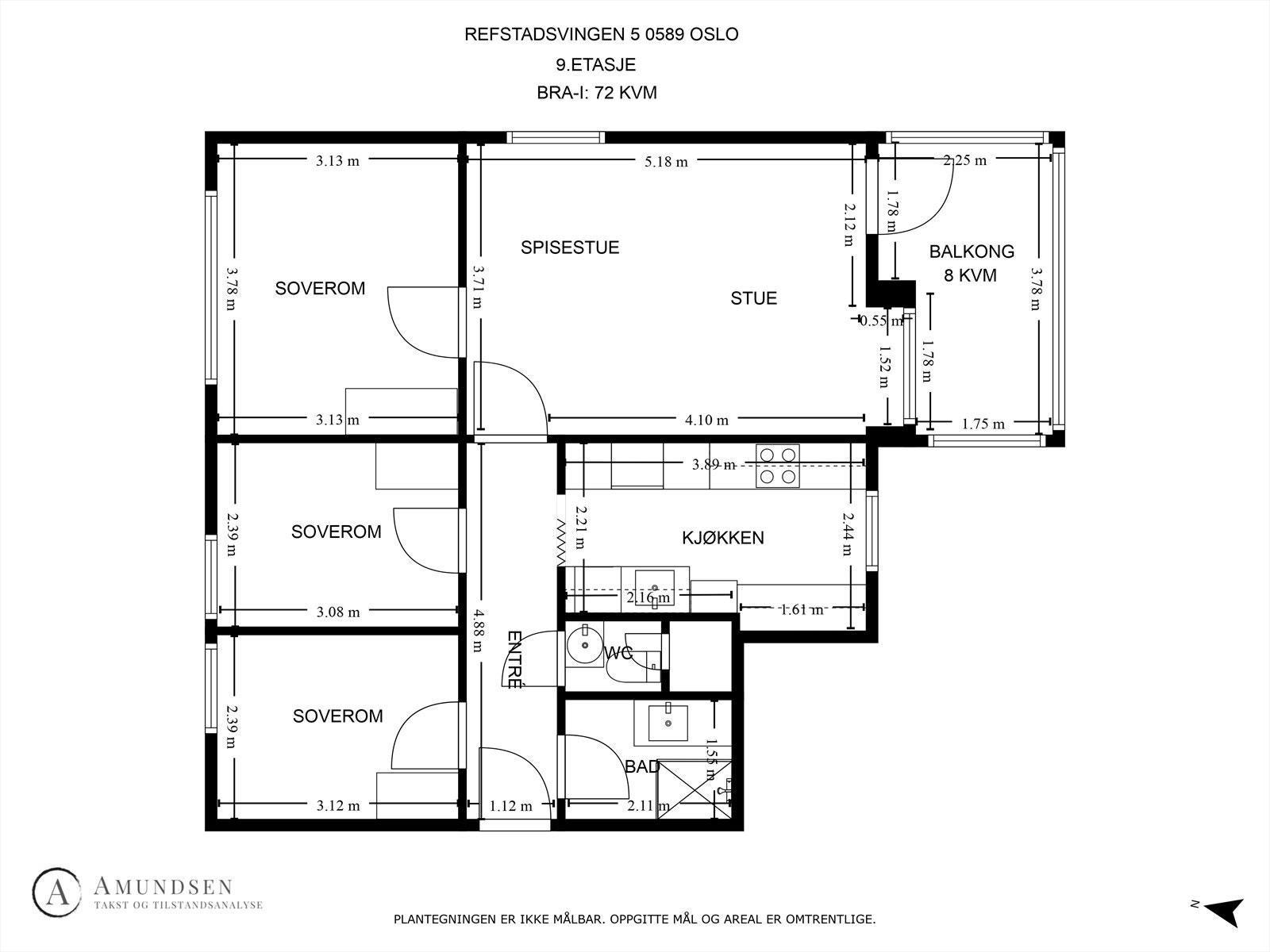 Takstmanns plantegning Galleribilde