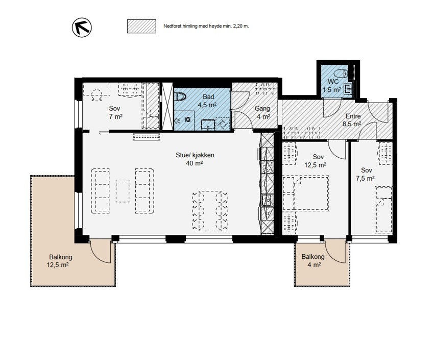 Planløsning leilighet 2006 Galleribilde