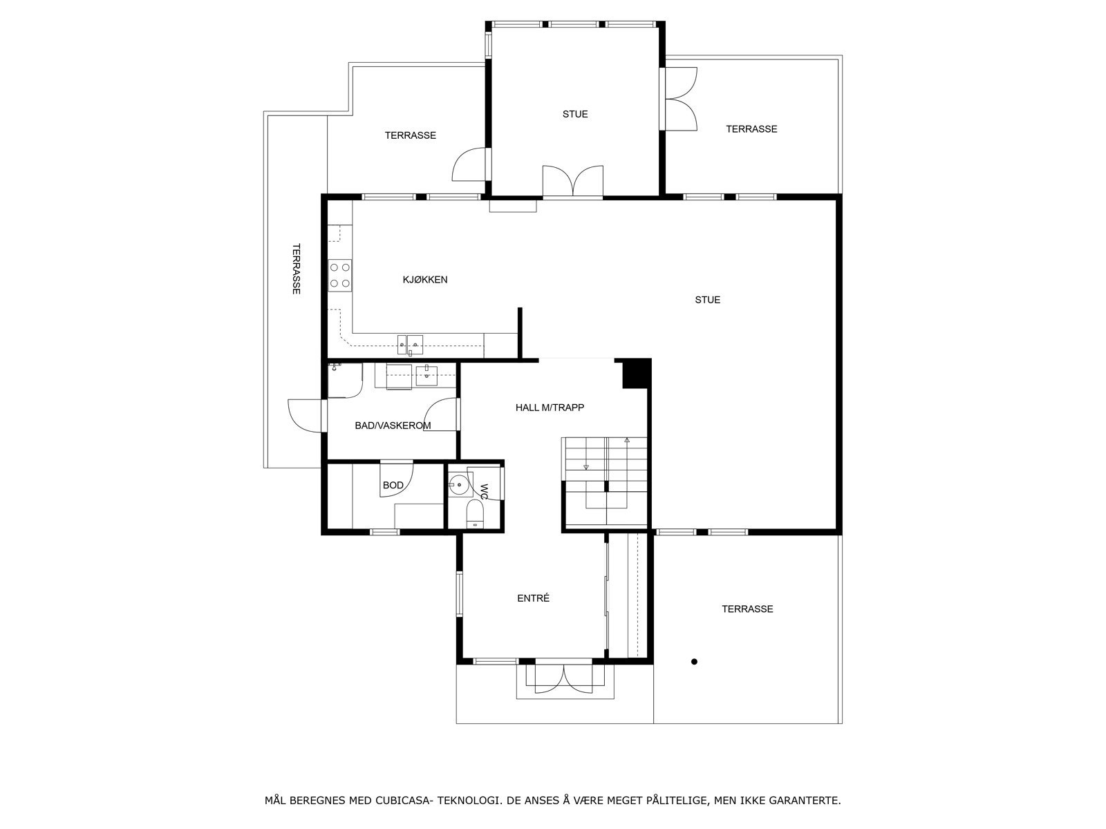 Plantegning 1. etasje Galleribilde