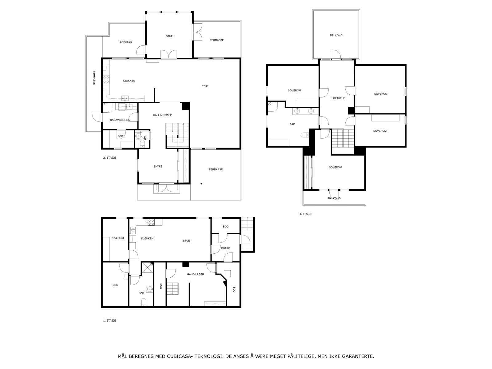 Plantegning alle plan Galleribilde