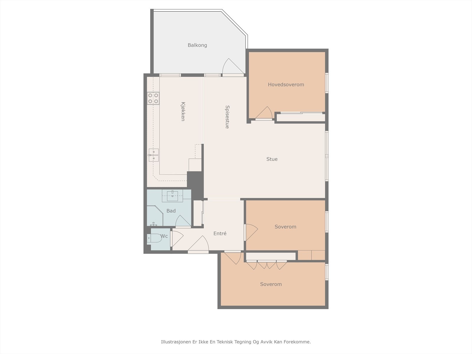 Plantegning av leiligheten. Galleribilde