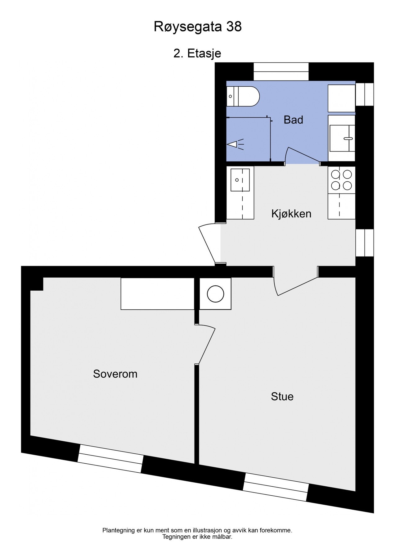Plantegning (2D). Galleribilde