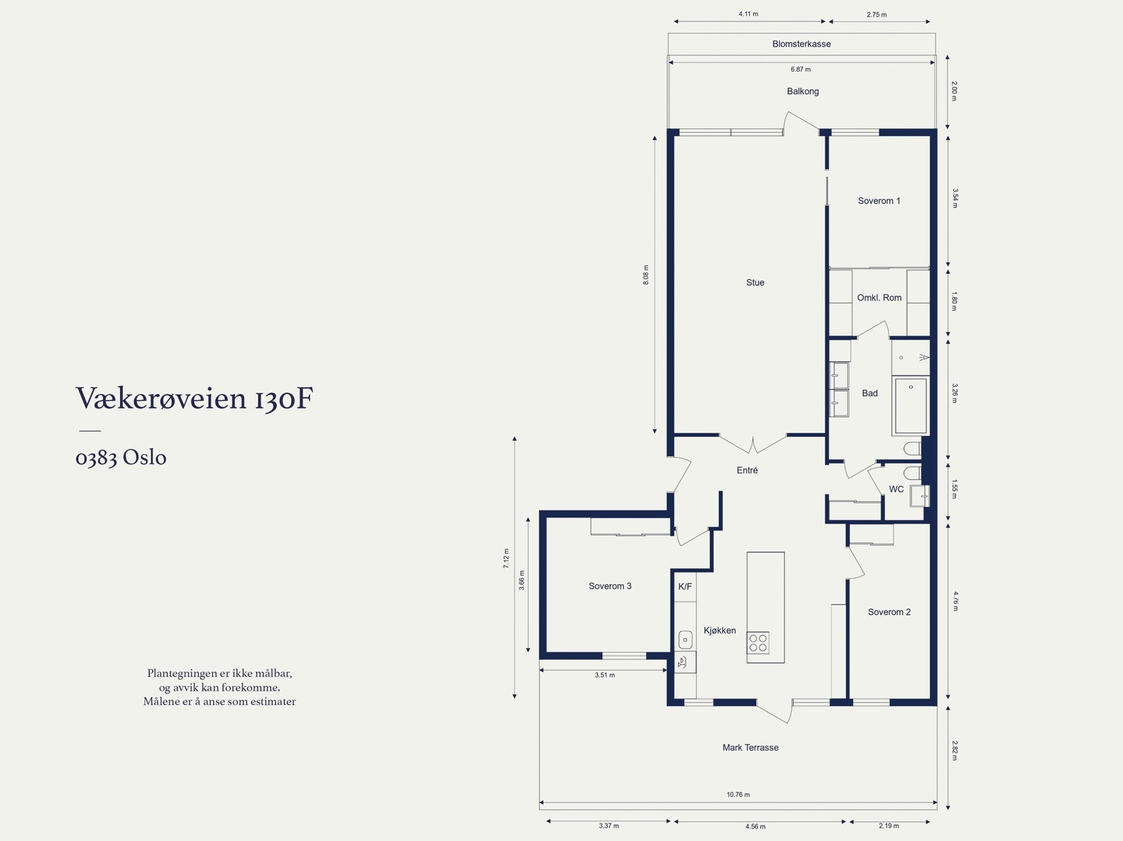 Leiligheten har en praktisk planløsning. Galleribilde