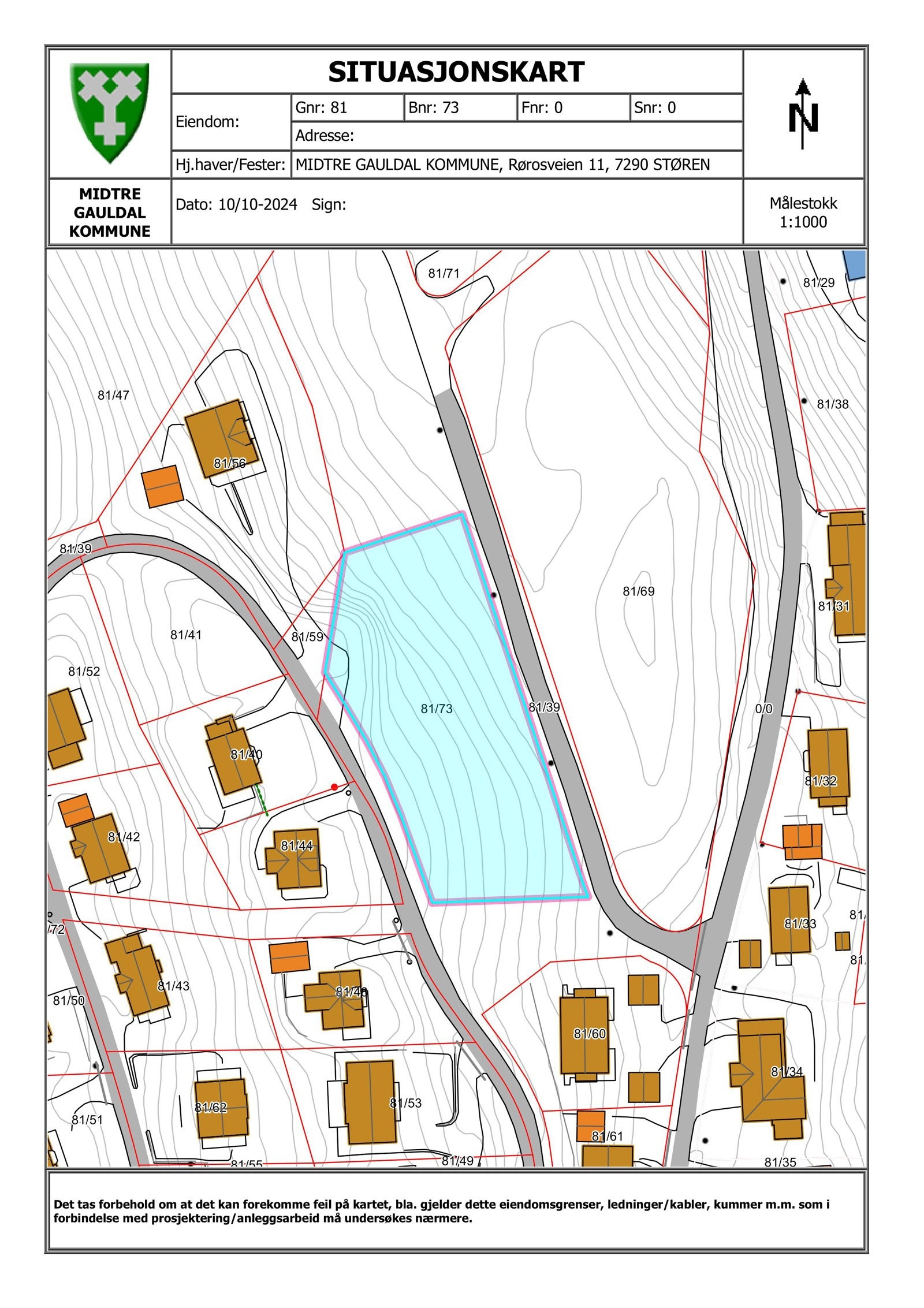 Situasjonskart - Gauldal Kommune Galleribilde