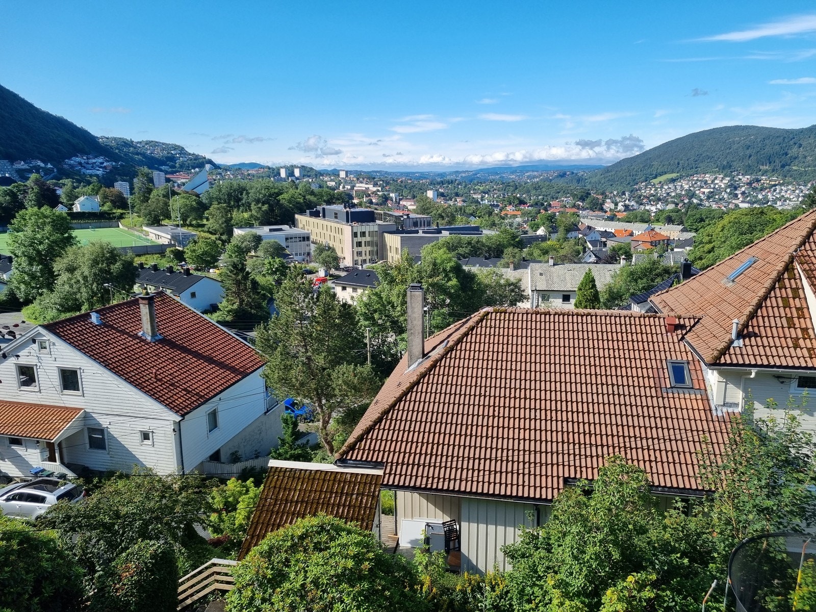 Utsikt over byen mot sør vest Galleribilde