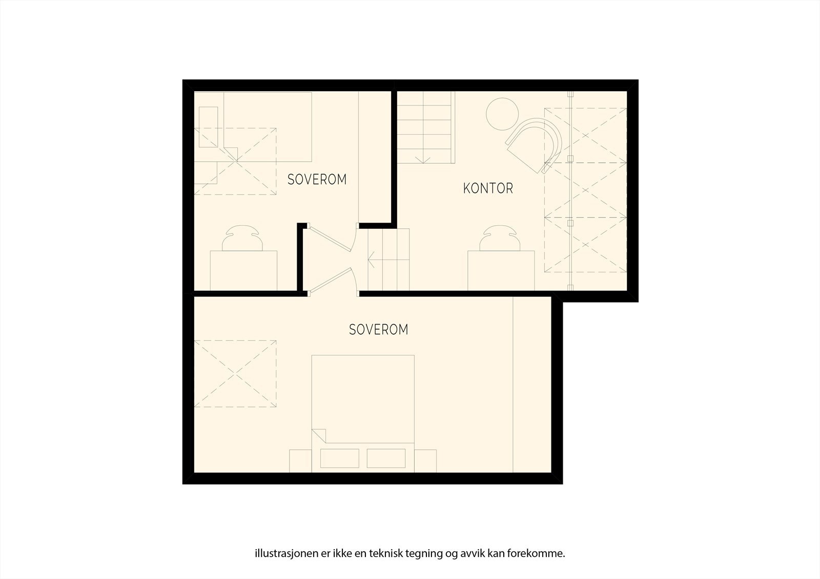 Presentasjon av loftsetasje Galleribilde