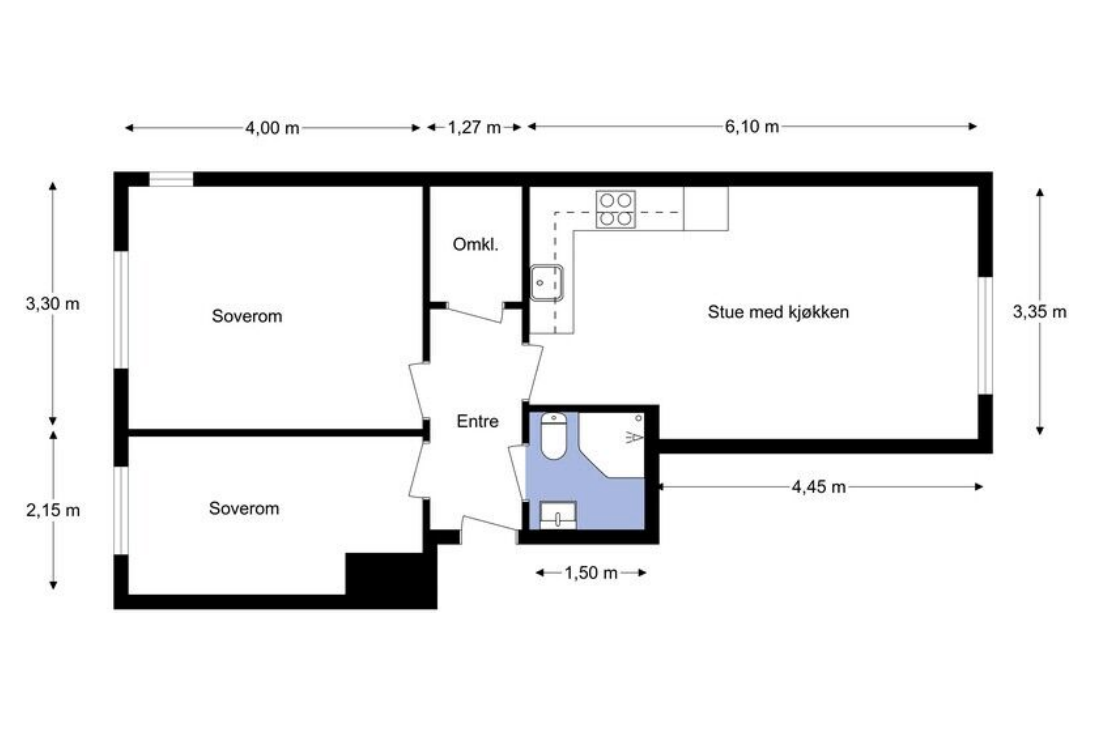 Boligen disponerer en kjellerbod på 2 kvm og en loftsbod på 2 kvm Galleribilde