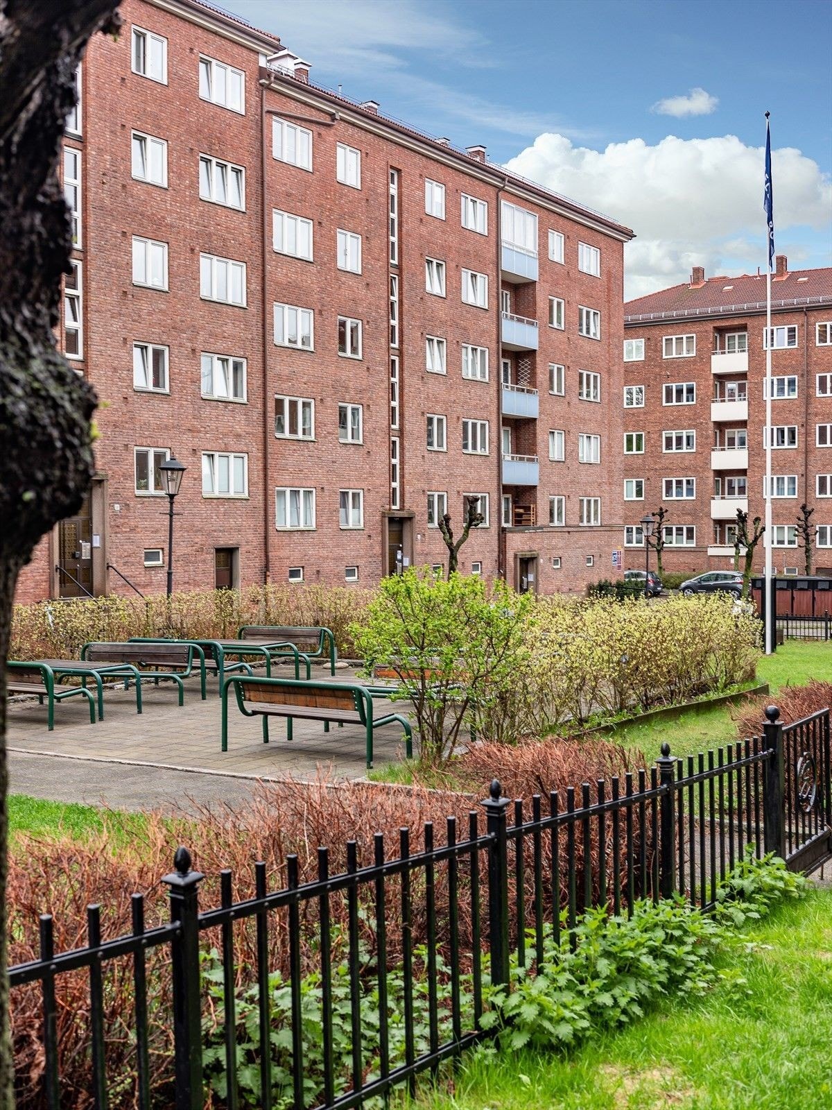 På fellesområdene er det satt opp grill og sittergrupper Galleribilde