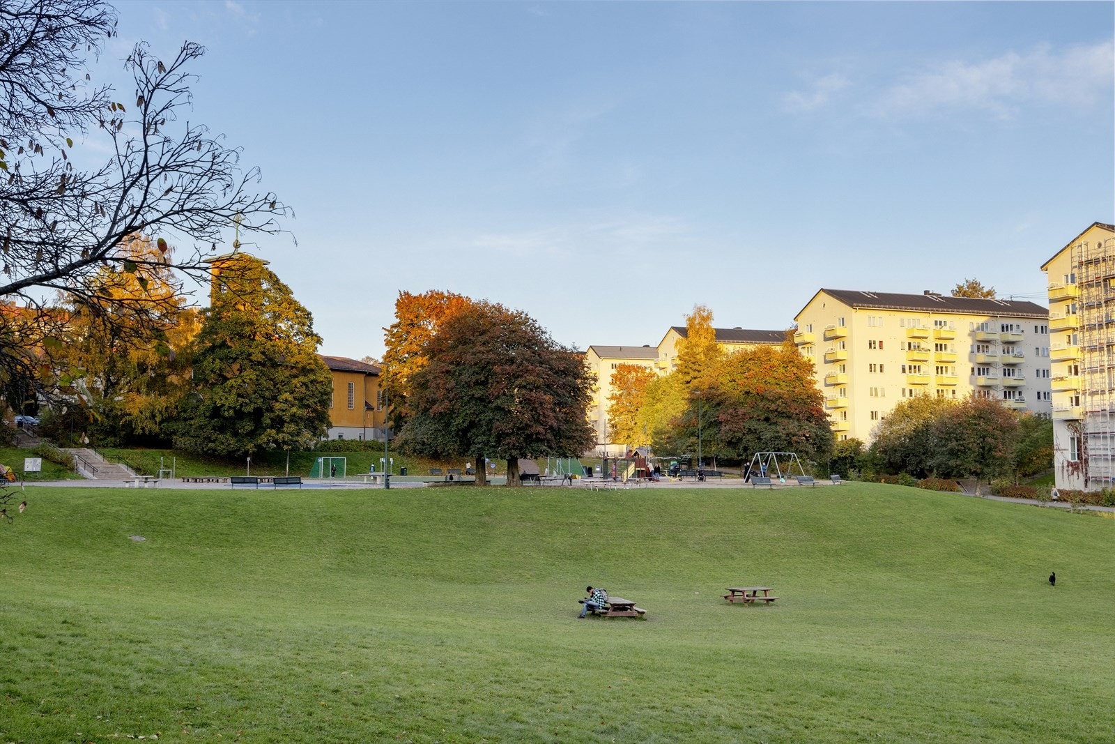 Iladalen park er en svært populær park på sommerstid Galleribilde
