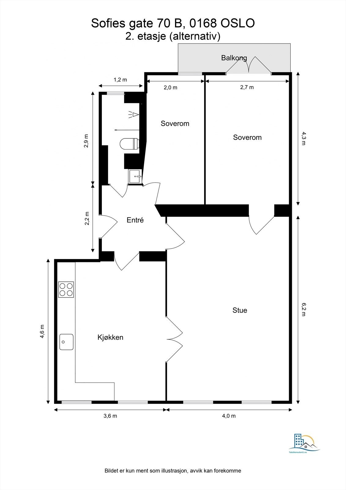 - Alternativ plantegning - Galleribilde