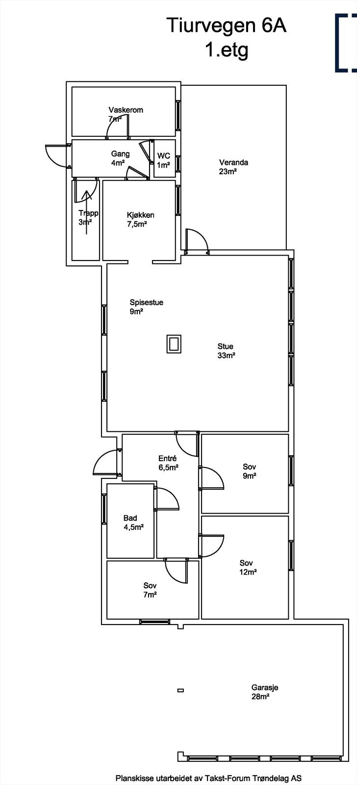 Planskisse 1.etg. Galleribilde