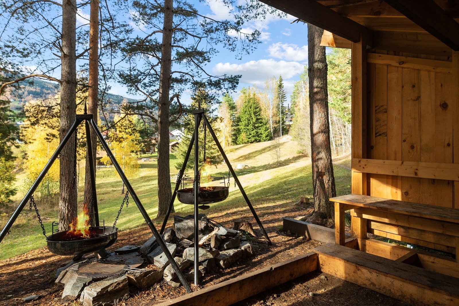 Gapahuken på Renslotunet som ligger kun få minutters gange fra boligfeltet. Galleribilde