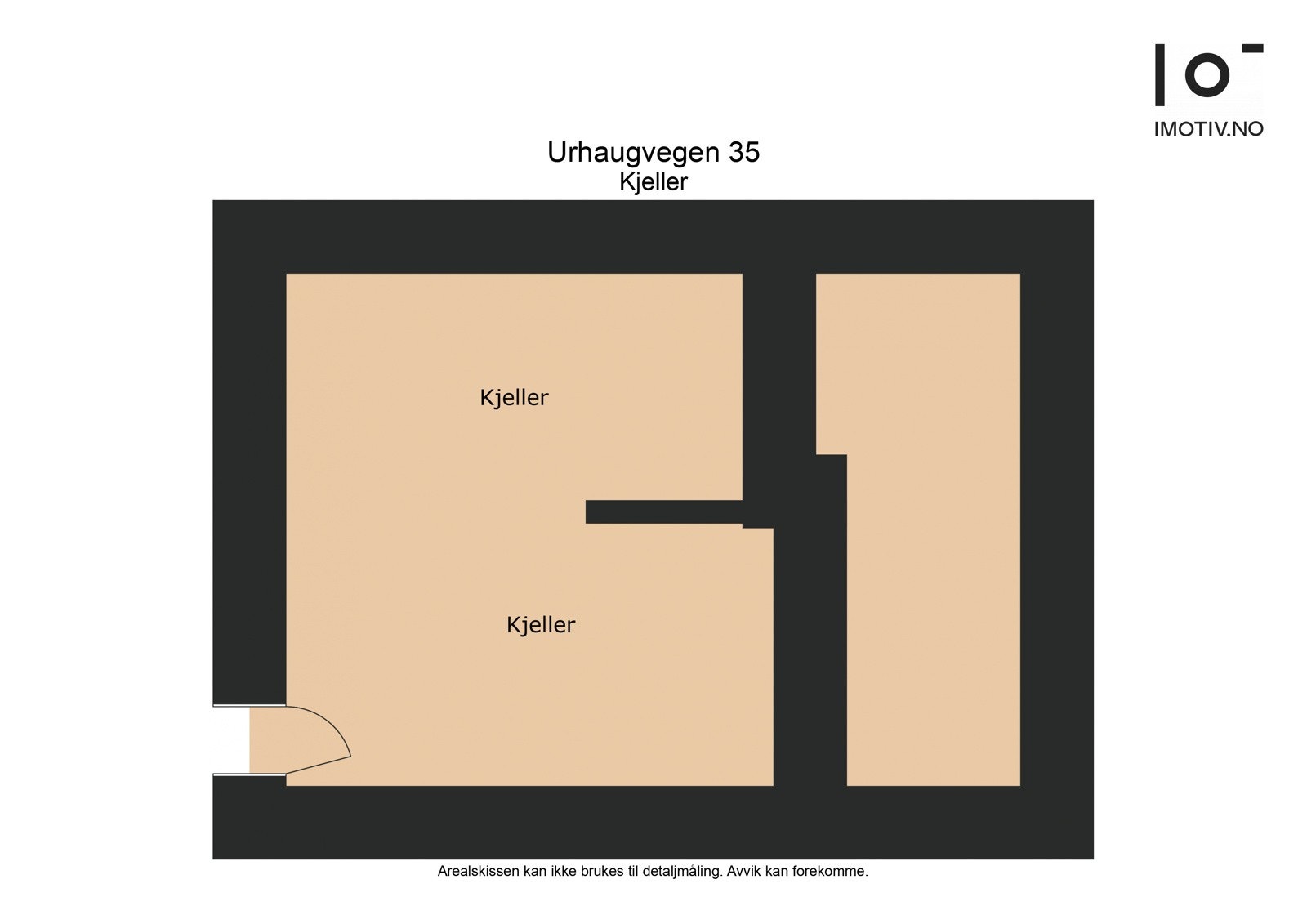 Plantegning kjellerrom. Galleribilde