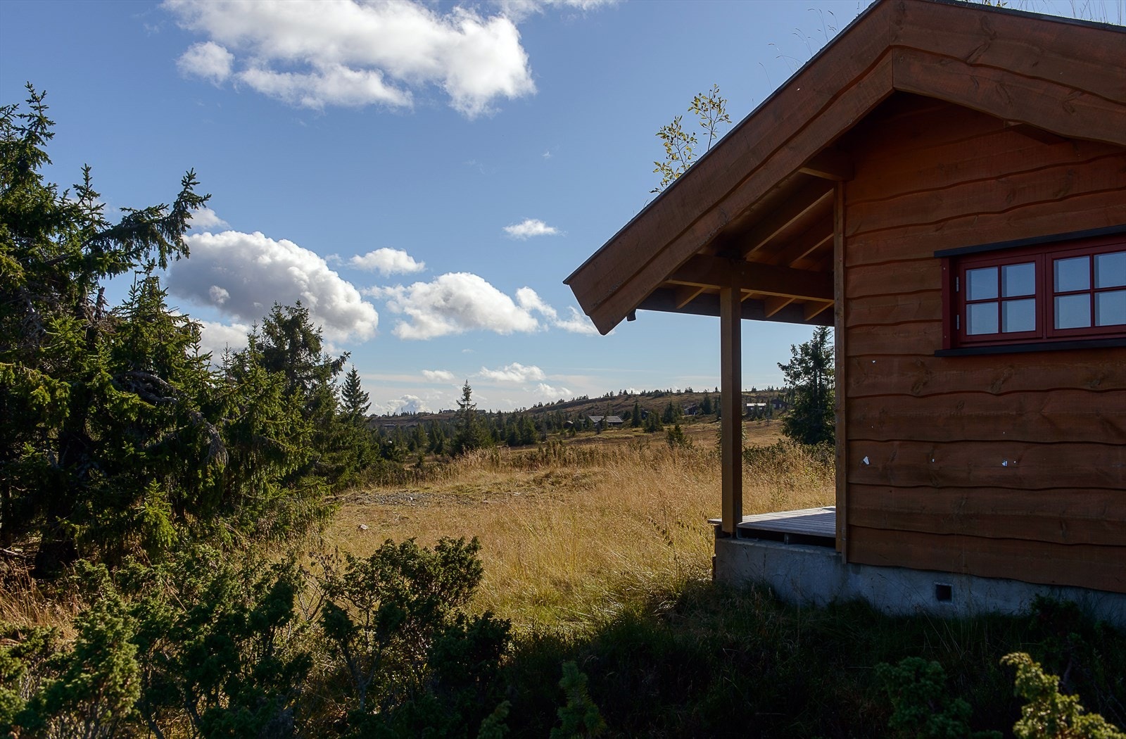 Åpent og fritt foran hytta. Galleribilde