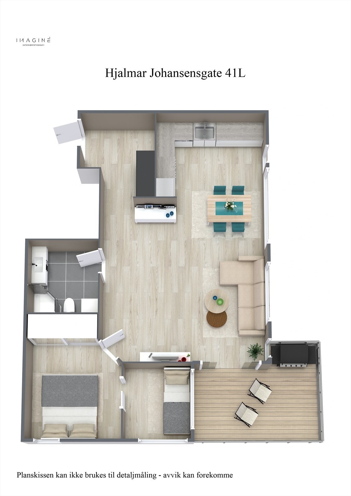 Hjalmar Johansensgate 41L - 3D Galleribilde