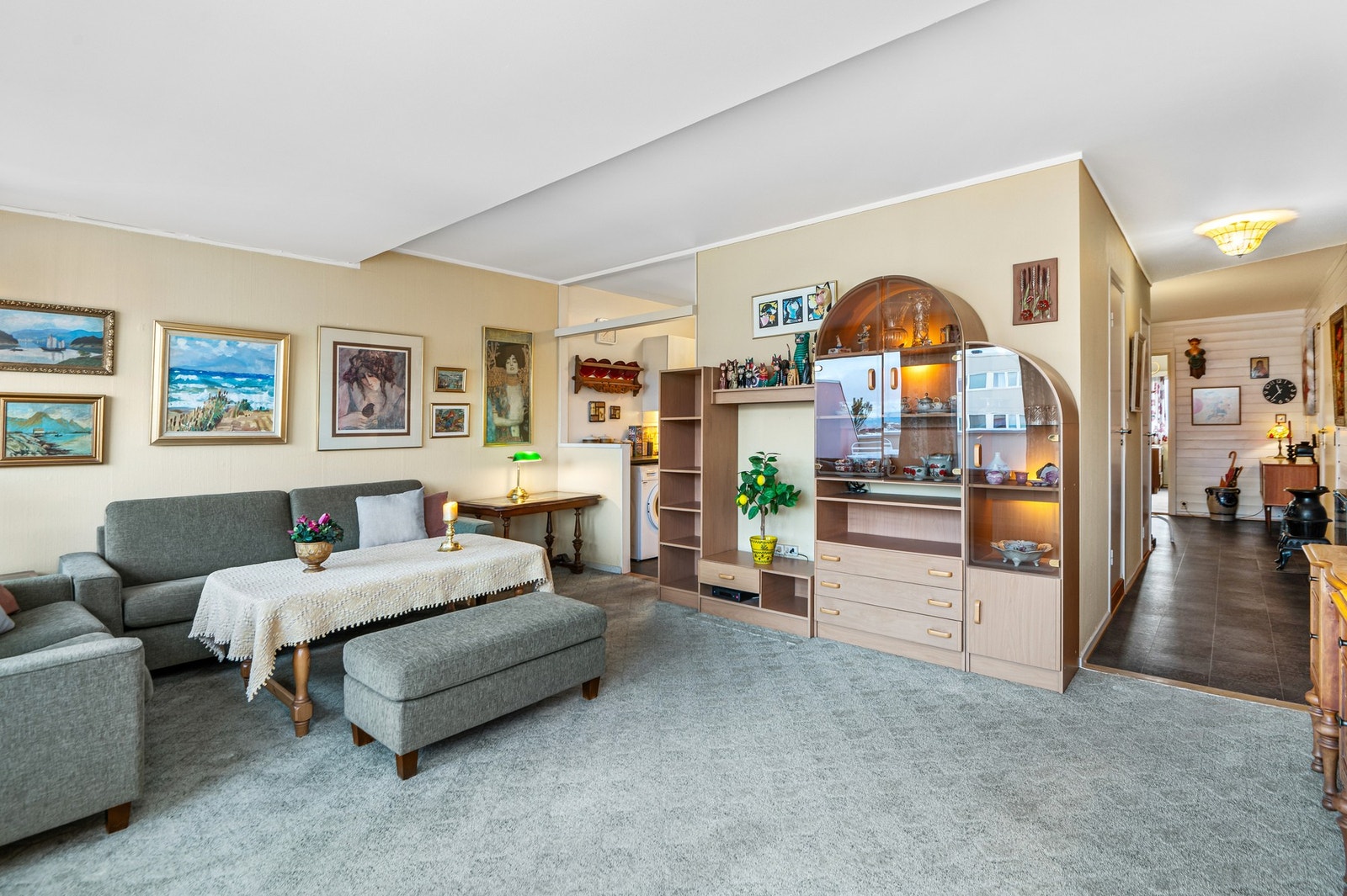 Stuen er på 21 kvm. Galleribilde