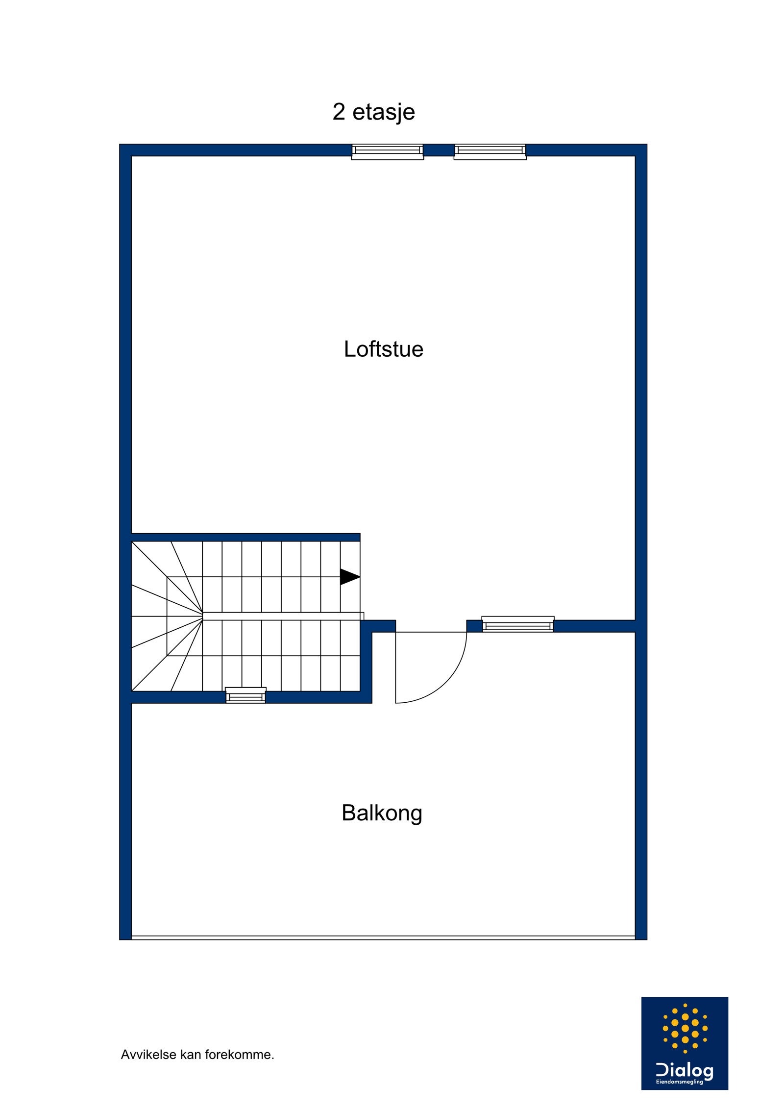 Plantegning loftsetasje Galleribilde