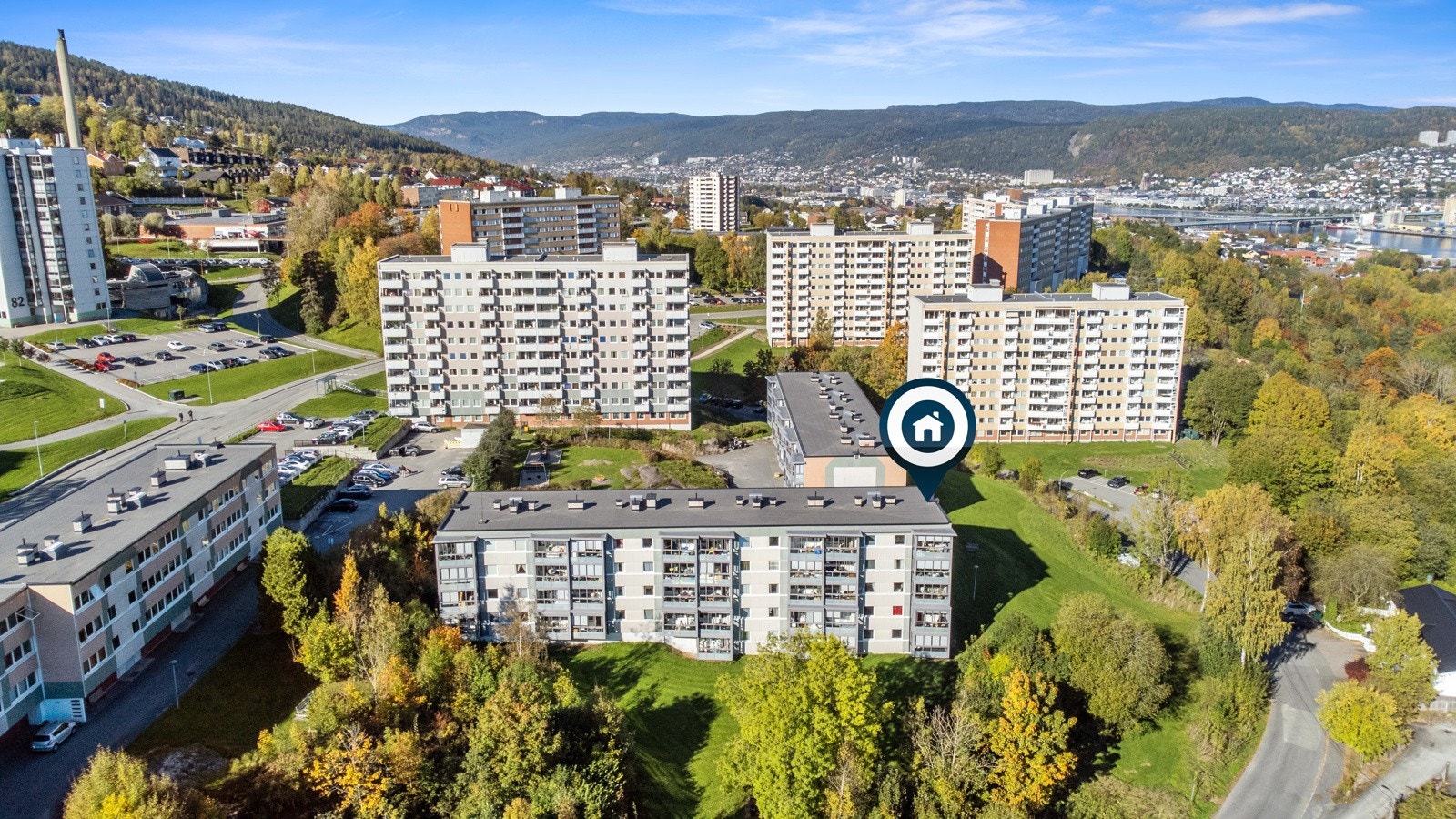 Kort vei til sentrum med buss. Galleribilde