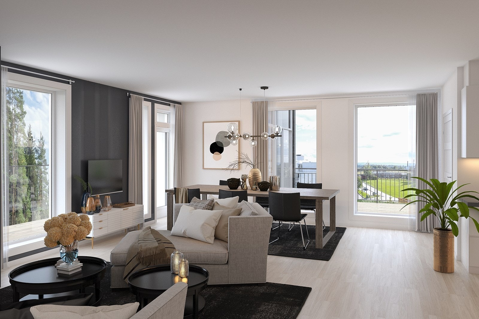 Velkommen til Lønnegaarden Terrasse! Bildet er en illustrasjon av en annen leilighet og avvik vil forekomme Galleribilde