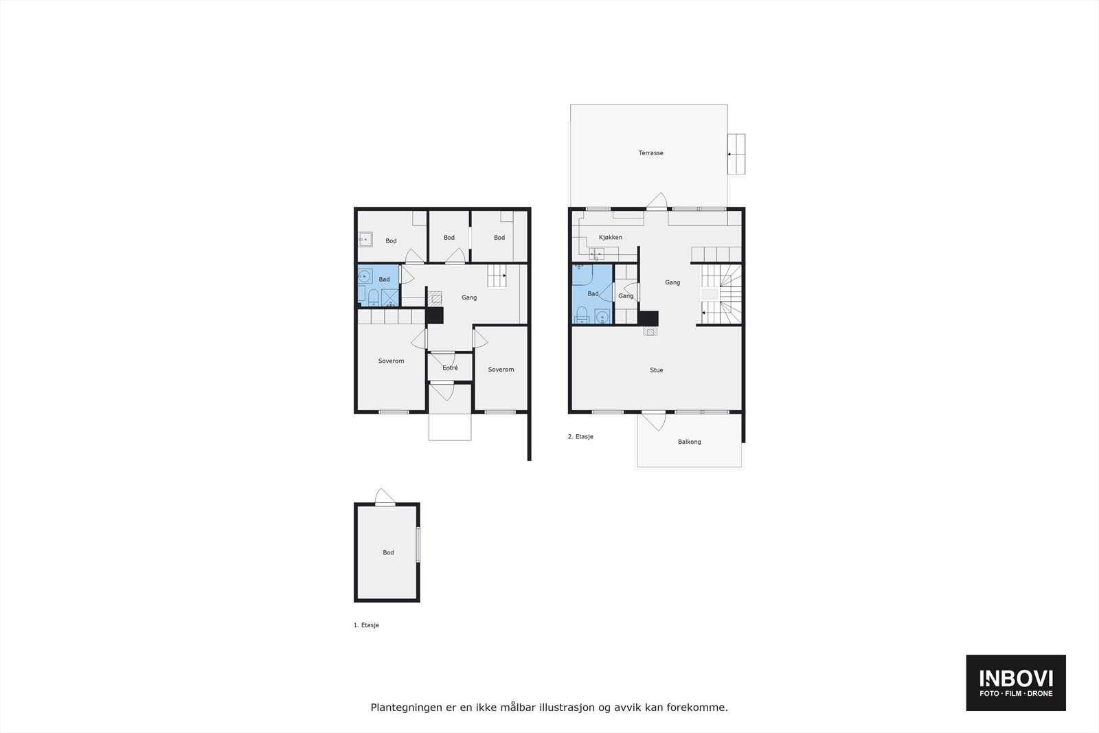 Plantegning - Begge plan Galleribilde