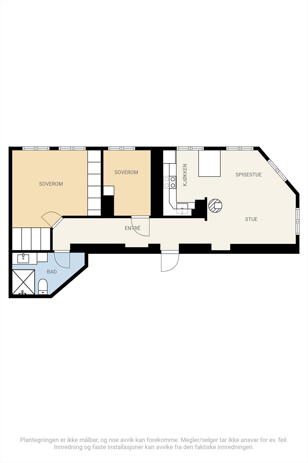 Plantegningen tar deg gjennom boligen rom for rom Galleribilde