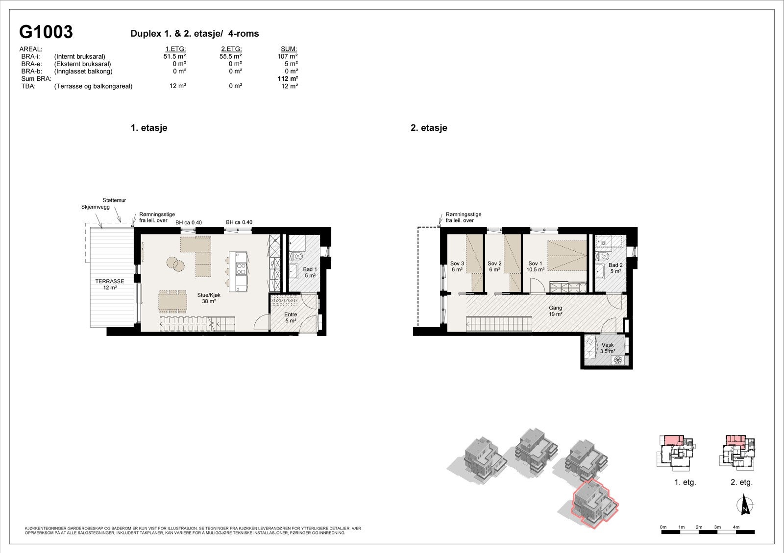 Plantegning leilighet G1003 Galleribilde