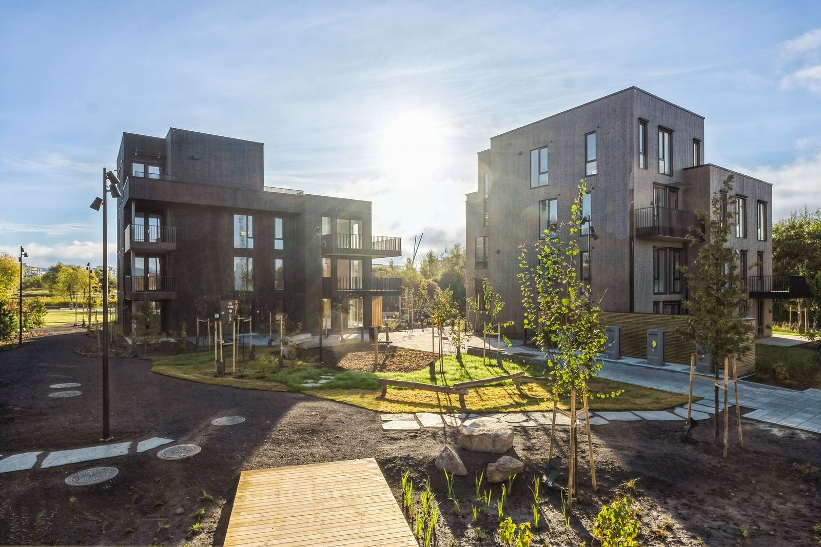 Storøykilen har fine opparbeidete uteområder. Galleribilde