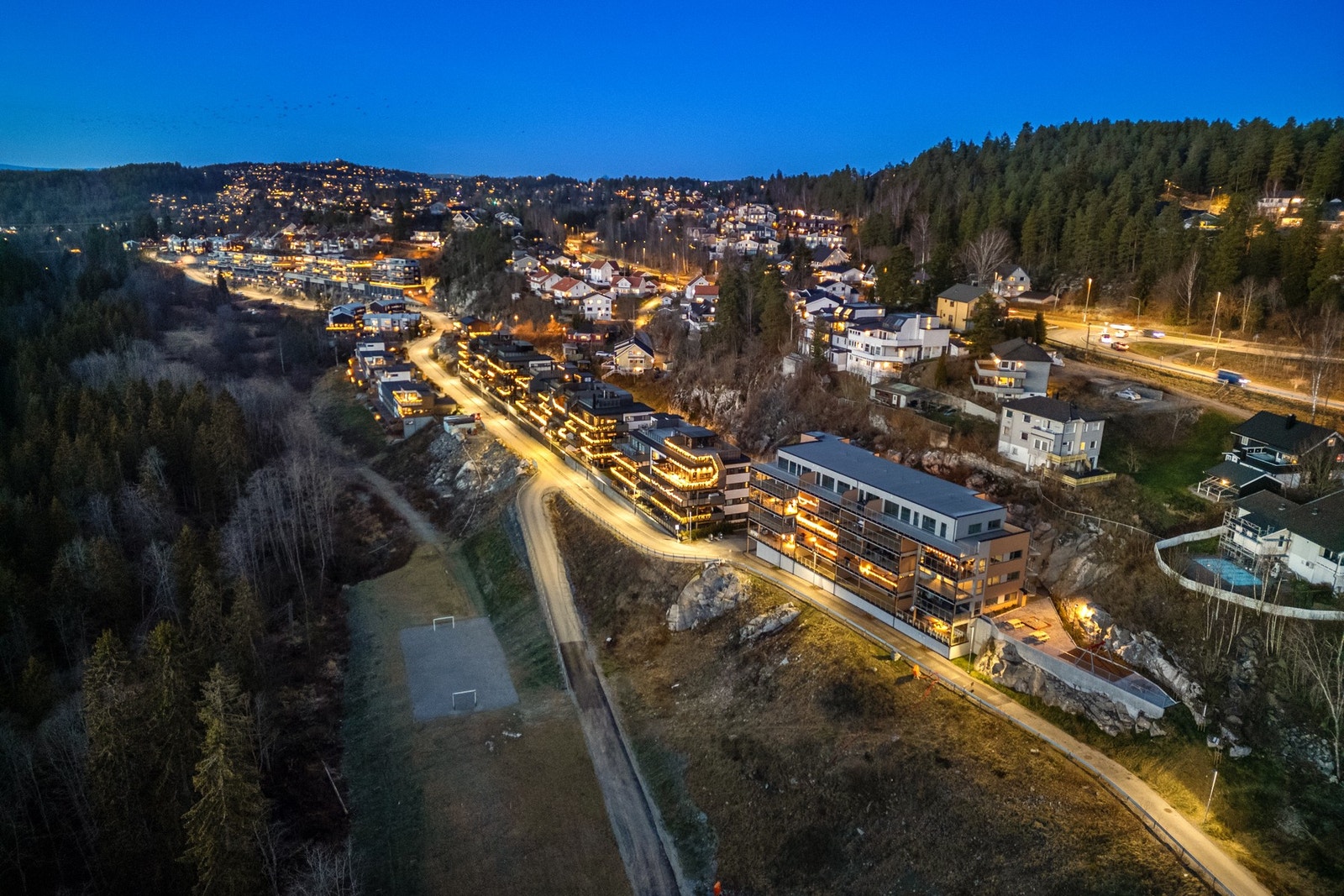 Kongslia Panorama er beliggende til med panoramautsikt over skog og mark. Galleribilde